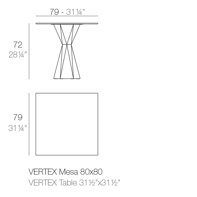 Vondom Vertex Plastic/Resin Dining Table
