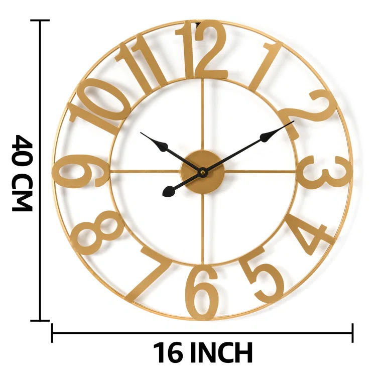 Sorbus Large 16" Numeral Analog Decorative Wall Clock