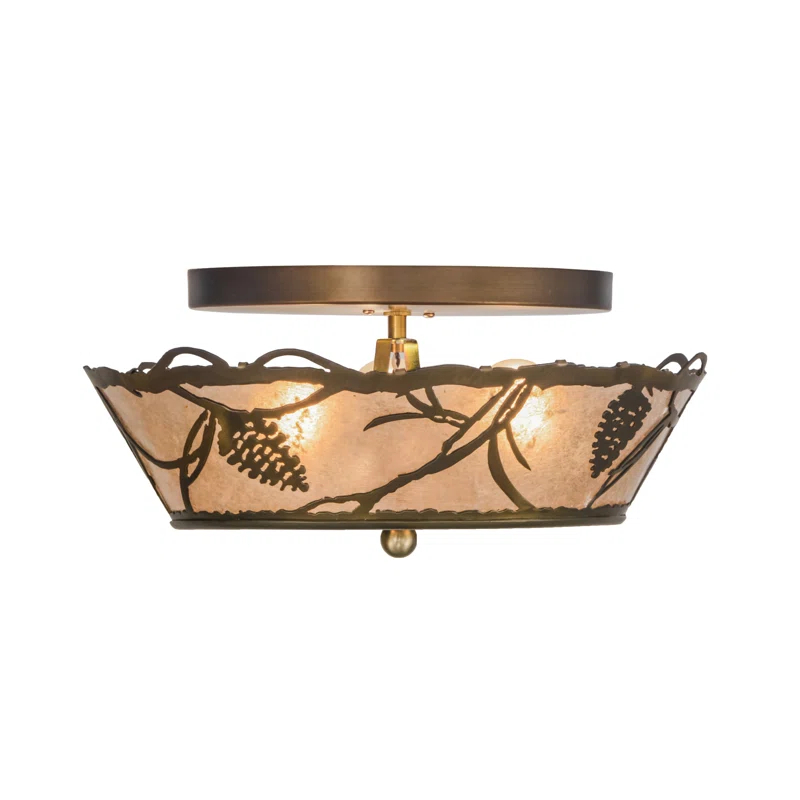 Meyda Lighting Mica Semi Flush Mount