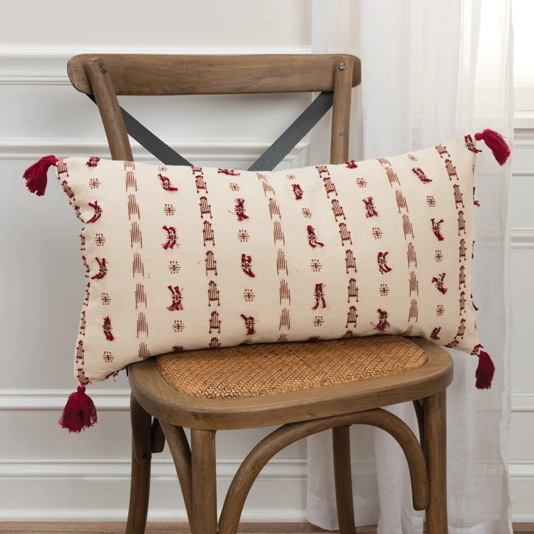 Rizzy Home Tassels Cotton Throw Pillow