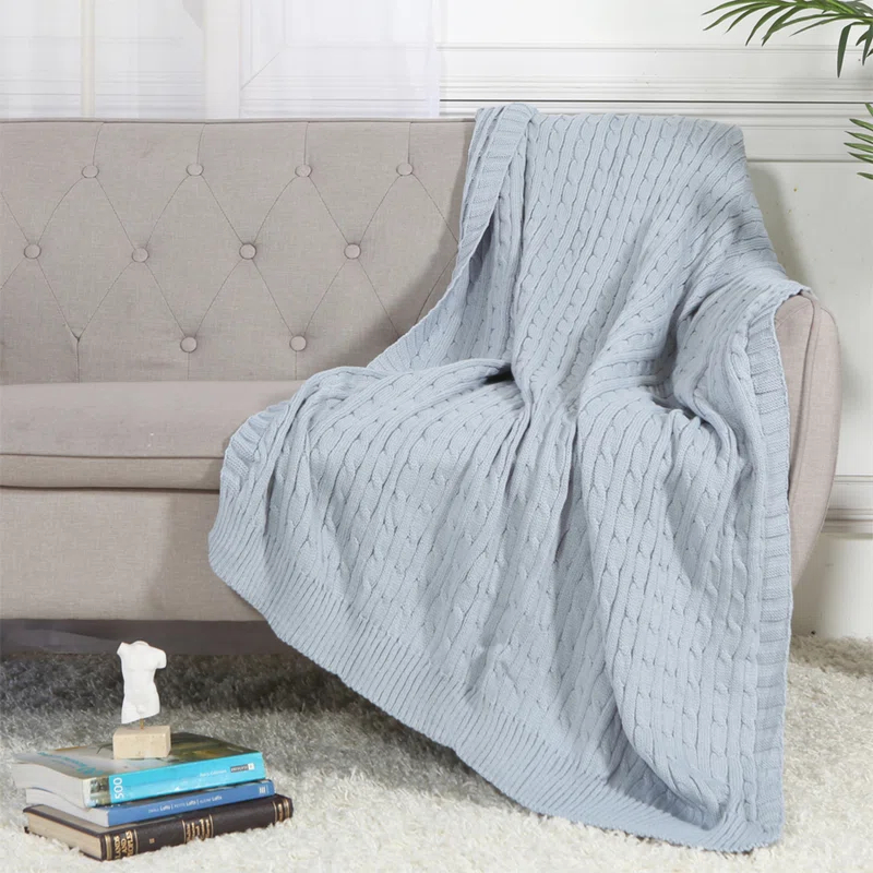 Legacy Decor Knitted Throw Blanket