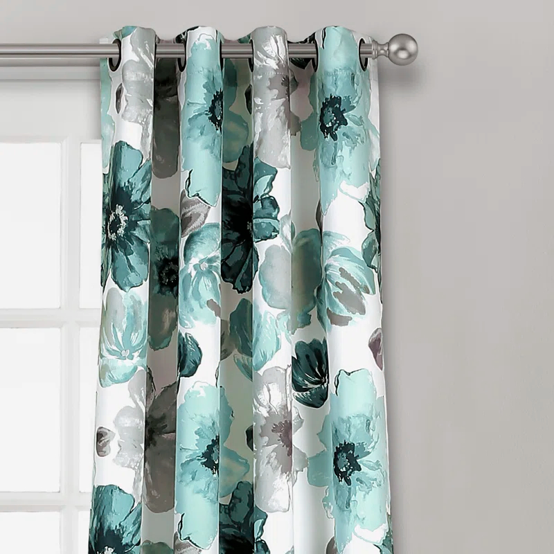 Lush Decor Leah Polyester Room Darkening Curtain Pair (Set of 2)