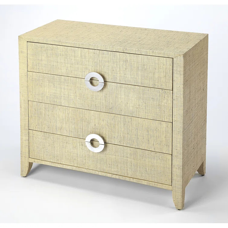 Butler Amelle 4-Drawer Raffia Accent Chest & Reviews | Perigold