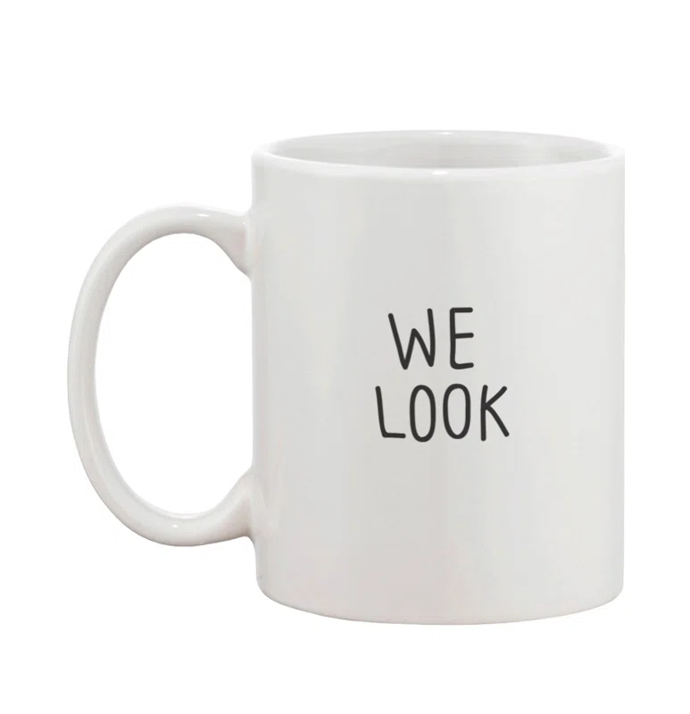Mandujano 2 Piece We Look Good Together Couple Matching 11 oz. Mug Set