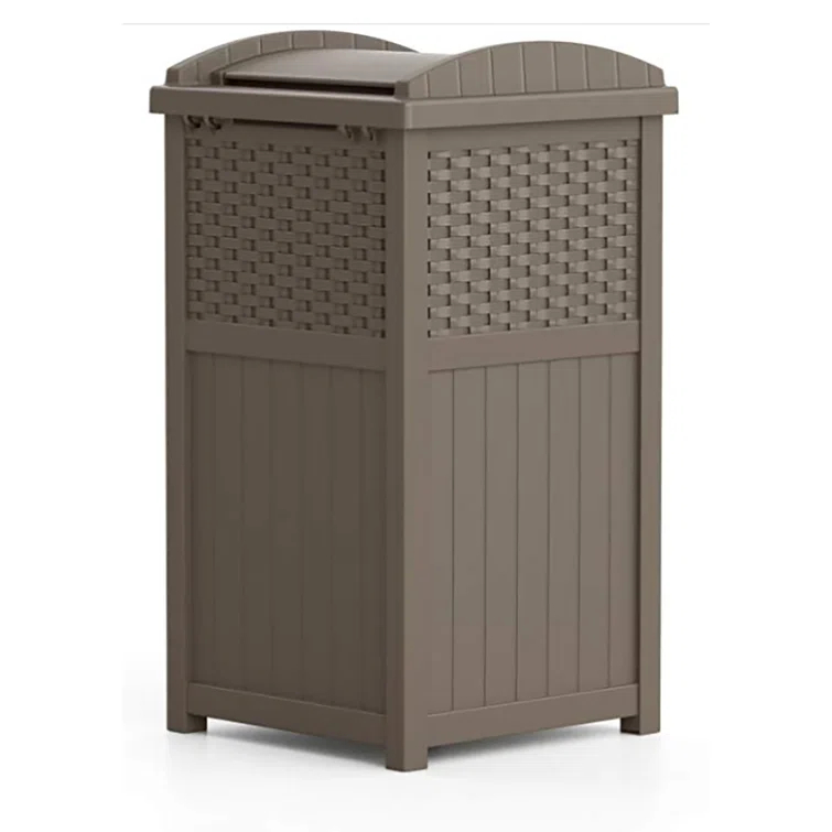 Suncast Suncast 33 Gallon Manual Lift Trash Hideaway Container