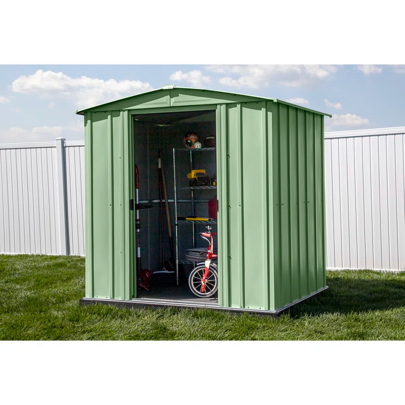 Arrow 6 ft. W x 5 ft. D Galvanized Steel Storage Shed
