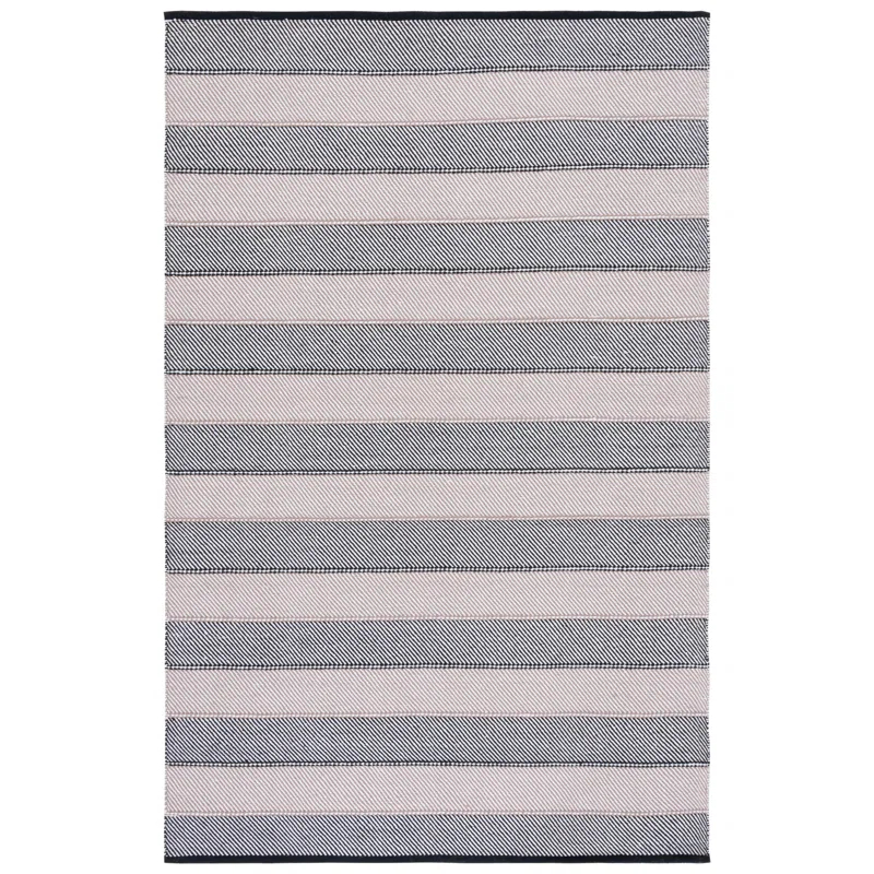 Longshore Tides Striped Kilim Flat Weave Cotton Striped Rug | Wayfair