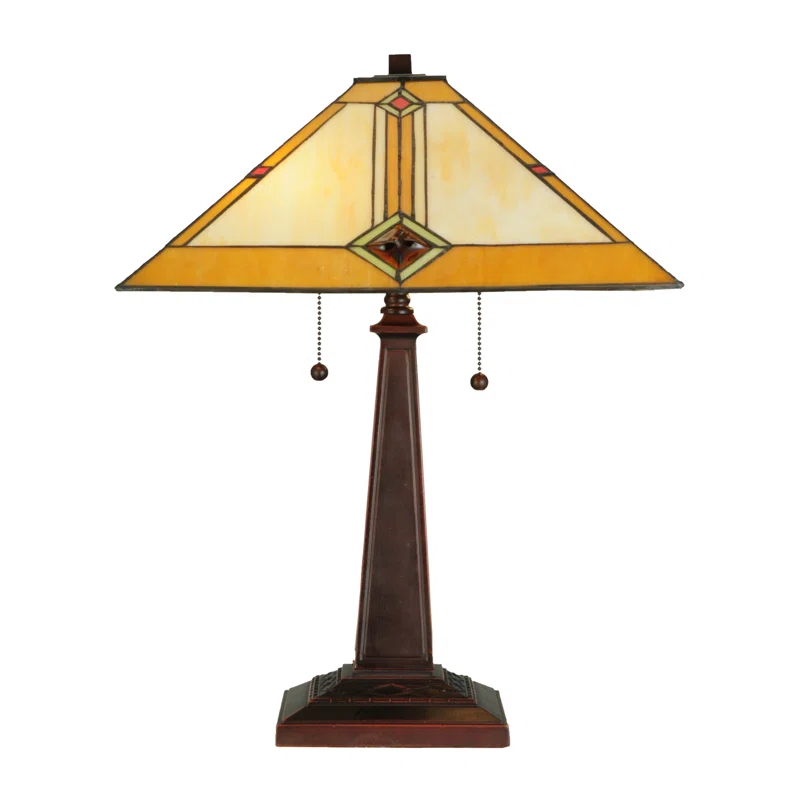 Diamond Mission Glass Table Lamp