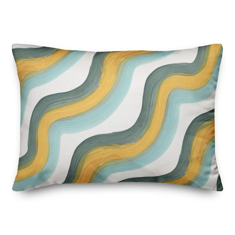 Designs Direct Creative Group Striped Indoor/Outdoor Reversible Throw Pillow