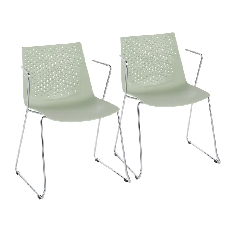 Ivy Bronx Matcha Contemporary Chair by LumiSource - Set of 2