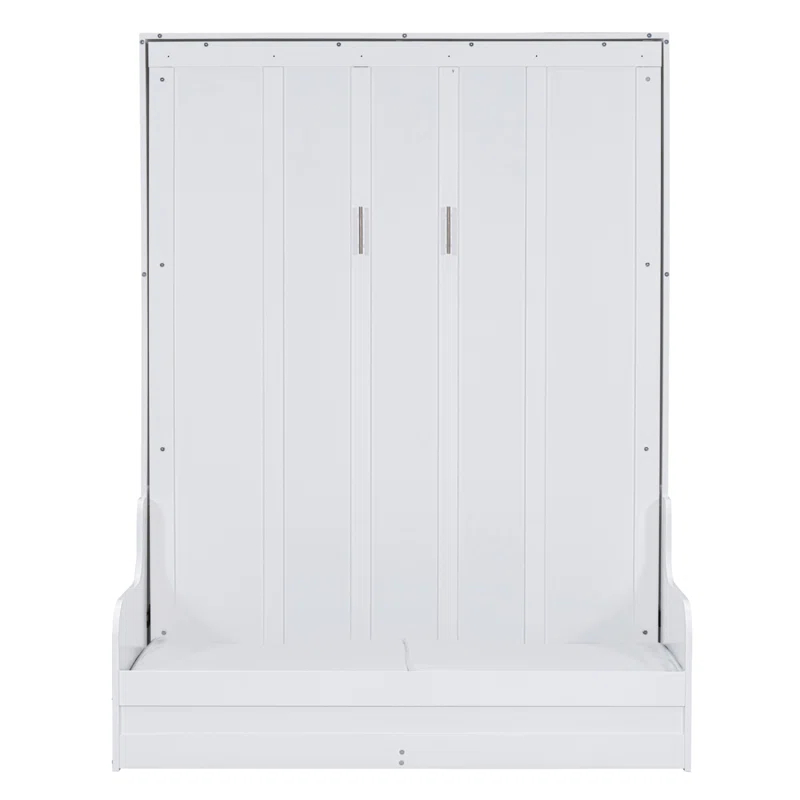 GZMWON Queen Size Murphy Bed Wall Bed With Cushion,White