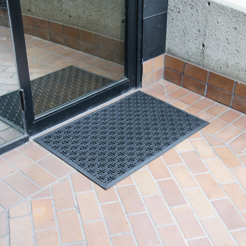 Rubber-Cal, Inc. Rubber-Cal "Dura-Scraper Drainage" Commercial Door Mat - Black