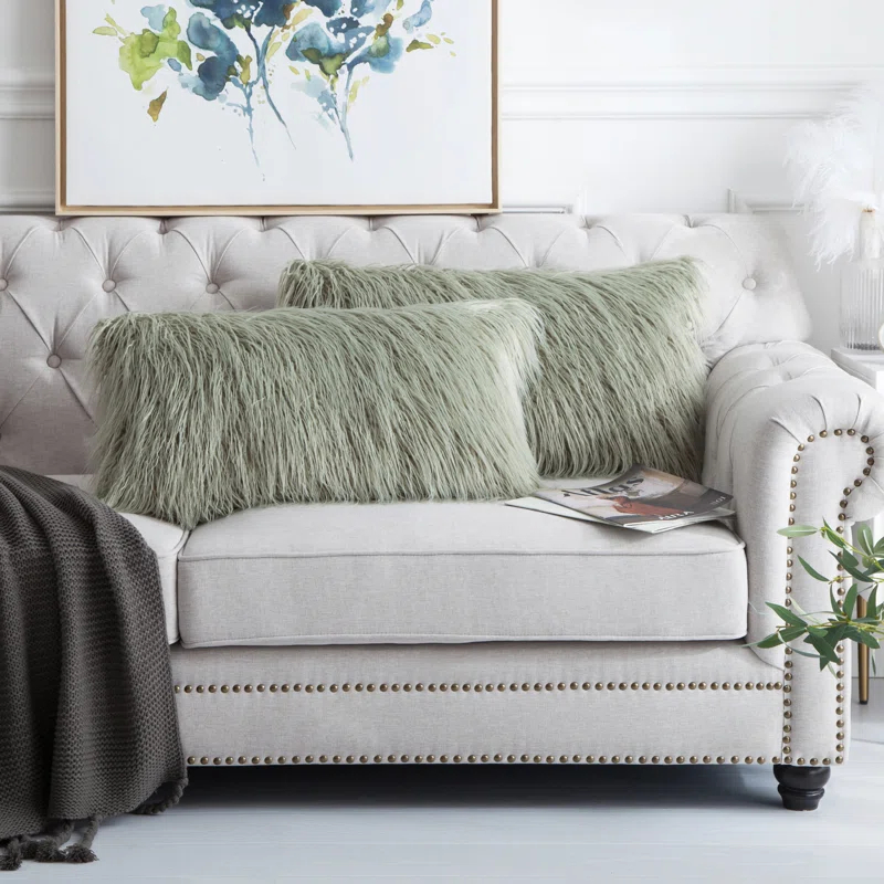 Home Soft Things Mongolian Rectangular Pillow Cover (Set of 2)