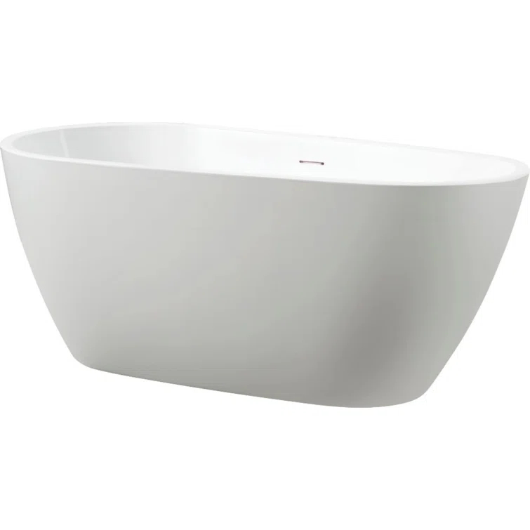 Vanity Art Freestanding Soaking Acrylic Bathtub VA6515-S-BN