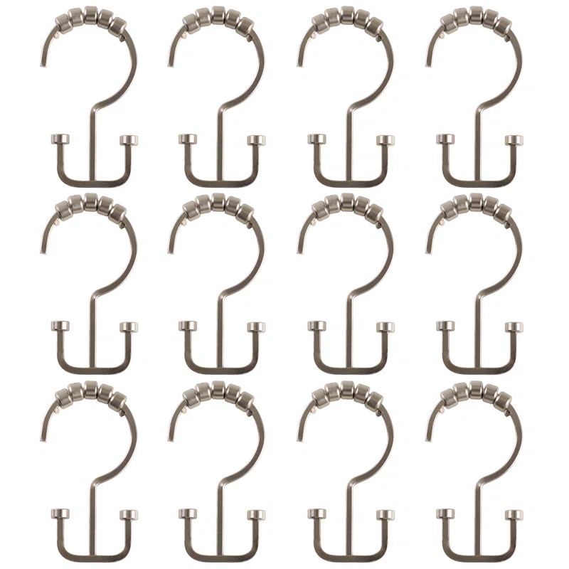Utopia Alley Deco Steel Shower Curtain Hook (Set of 12)