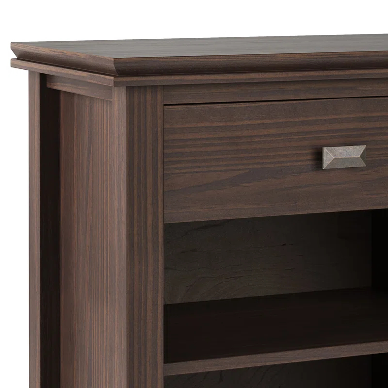 Simpli Home Artisan 24"W Solid Wood Nightstand with Drawer and Shelves