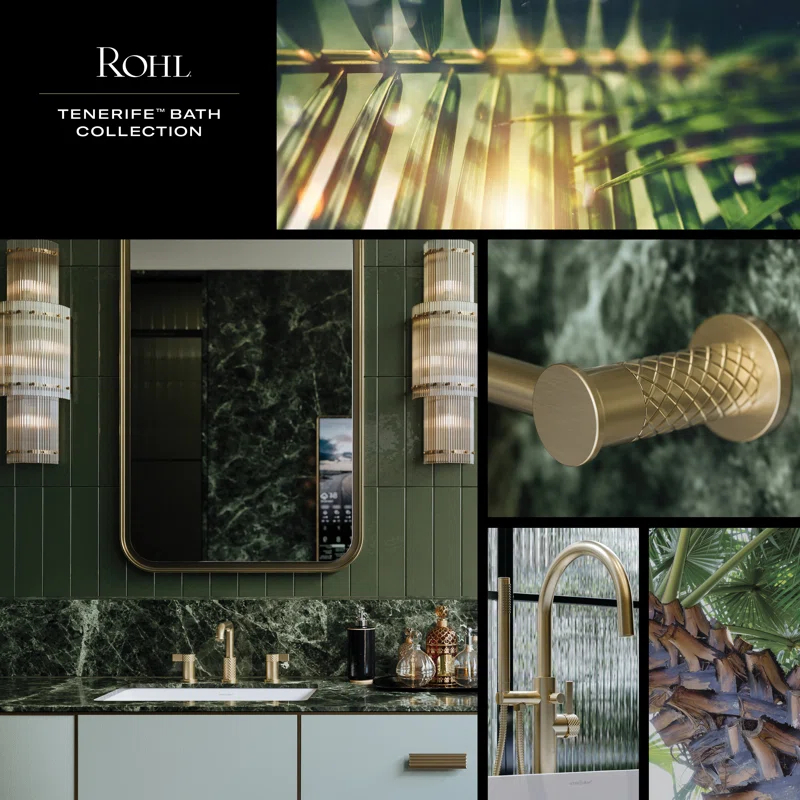 Rohl TE16W1STN Tenerife Wall Mount Tub Spout