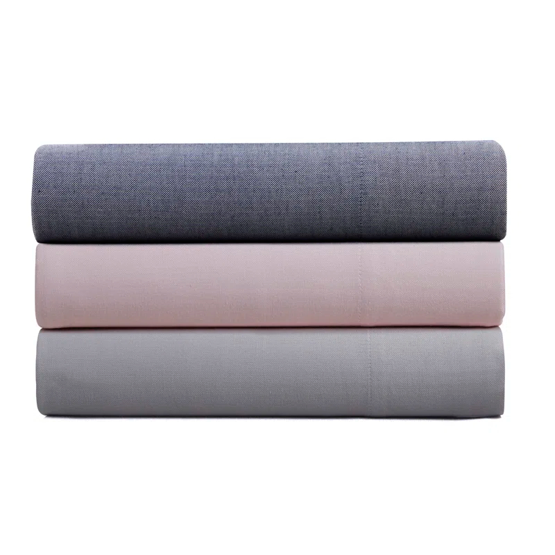 Kathy Ireland Home Kathy Ireland Herringbone Twill 4 Piece Cotton Sheet Set (King or Queen) (Set of 4)
