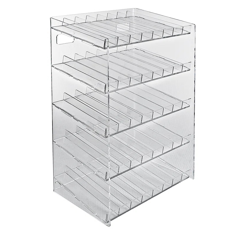 Five-Tier 40 Compartment Display, 8-Comp per Tier. Dimensions: 12"W x 8.5"D x 18.5"H