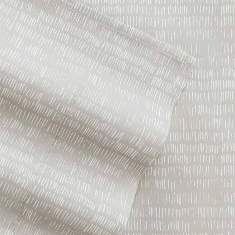 4 Piece Sheet Set Patterned Microfiber Ultra Soft Bedding
