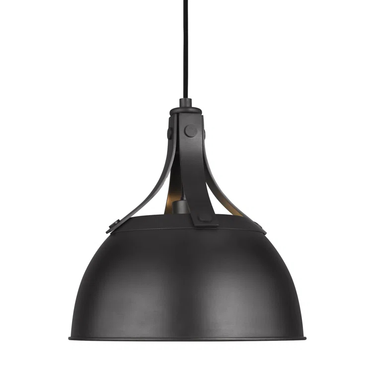Logan Mini Bowl Pendant Light in Polished Nickel 12.25" H