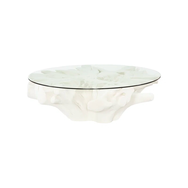 Phillips Collection White Stone Coffee Table