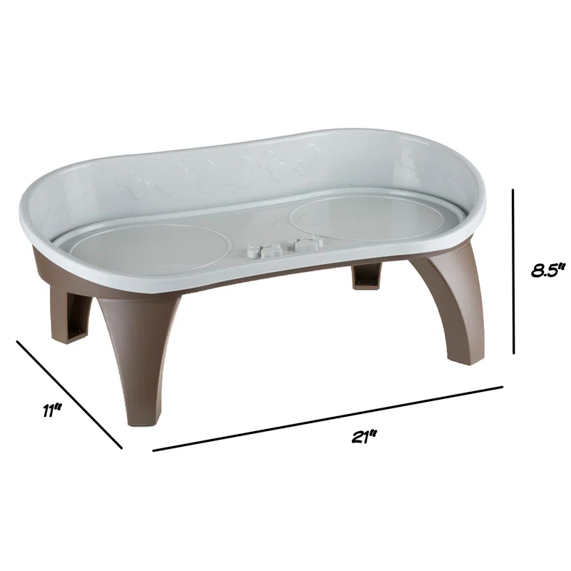 Petmaker PETMAKER 8.5-Inch-Tall Dog Bowl Stand, Brown