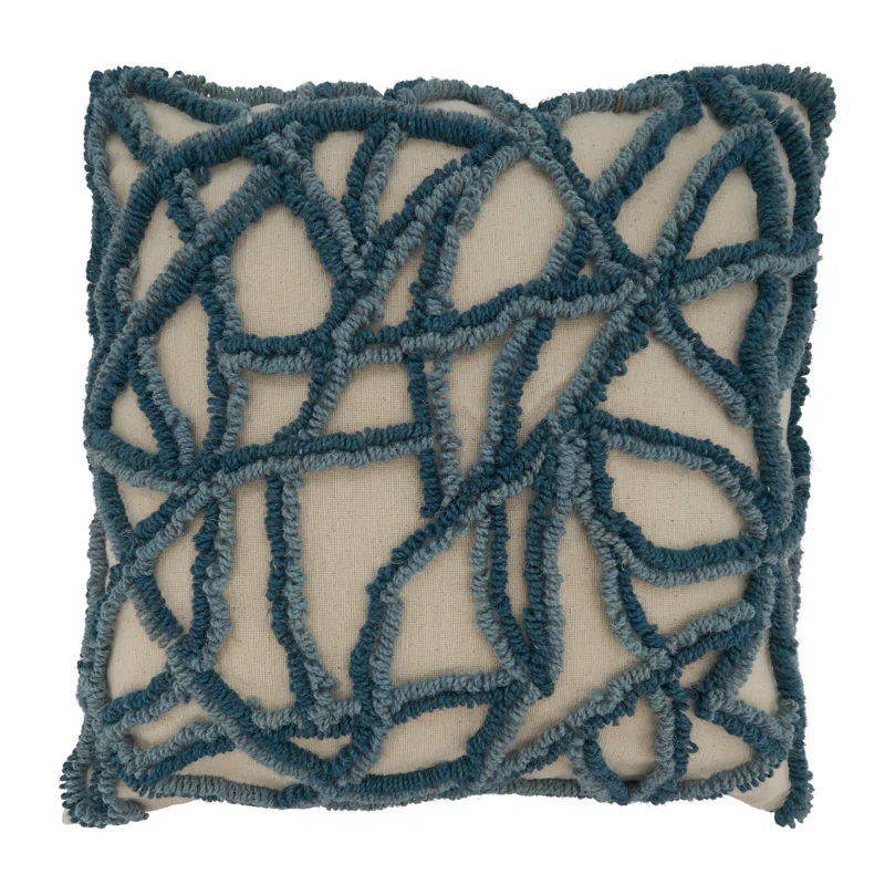 Saro Topography Collection Cotton Throw Pillow