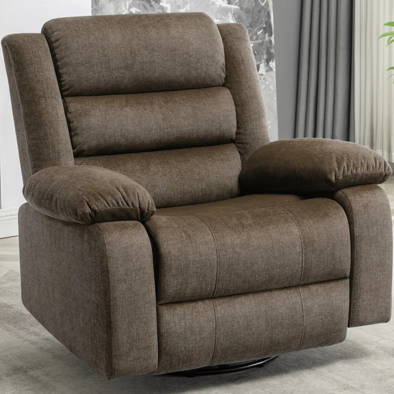 Ebern Designs Ellisse Recliner Chair, Wide Rocker Chair, Rocking Chair with Massage and Heat, 360°Swivel Rocking Chairs, Oversized Recliner for Adult