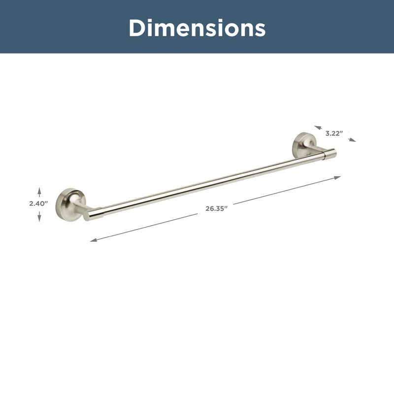 Franklin Brass VOI24-SN Voisin 24 in. Towel Bar Bath Hardware Accessory