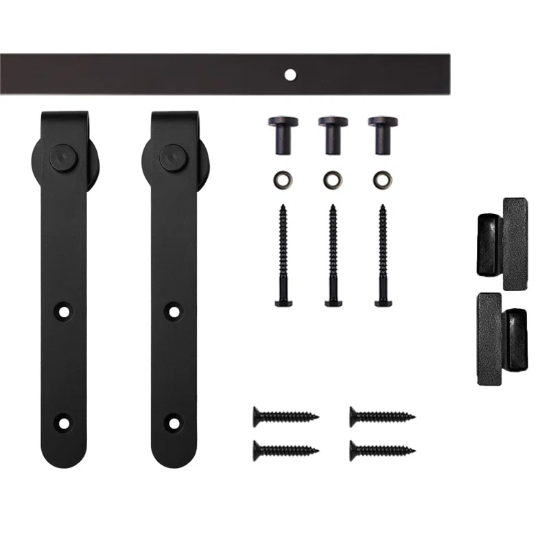 Quiet Glide Hook Mini Standard Single Track Barn Door Hardware Kit (Door Not Included)