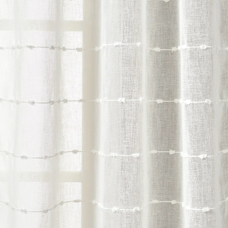 Lush Decor Solid Sheer Curtain Panels (Set of 2)