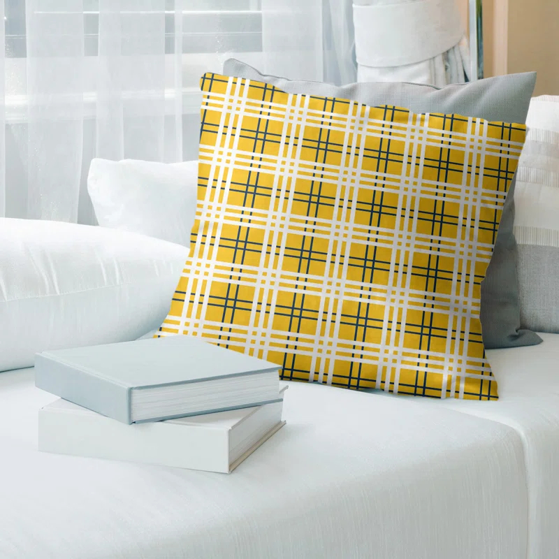 ArtVerse Plaid Indoor/Outdoor Reversible Throw Pillow