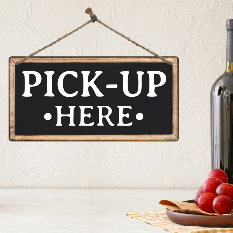2 Piece Order Here and Pick up Here Sign Set