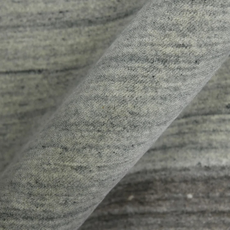 AMER Rugs Striped Hand-Woven Flatweave Cotton Gray Area Rug