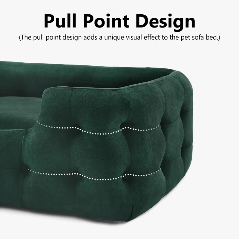 Tucker Murphy Pet™ Tucker Murphy Pet™ Dog Sofa Bed, 33 Inches Length Foam Dog Bed With Washable Cushion Cover, Modern Pet Couch For Small Medium Dogs