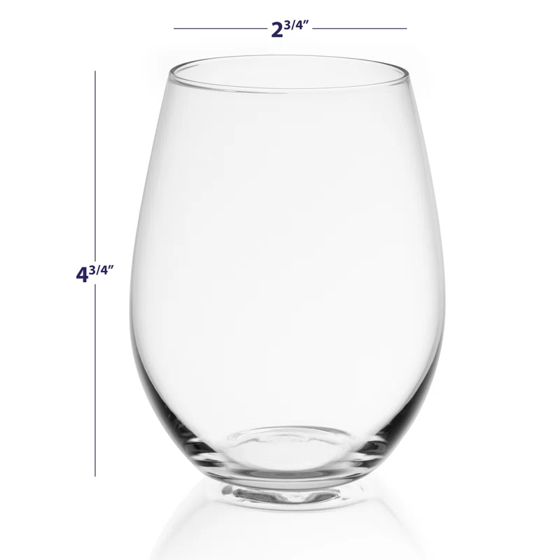 JoyJolt JoyJolt Spirits Stemless Wine Glass, 19oz. (Set of 4)