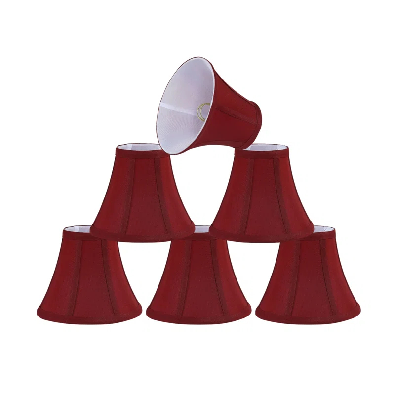 Aspen Creative Corporation 5'' H Faux Silk Fabric Bell Lamp Shade (Set of 6)