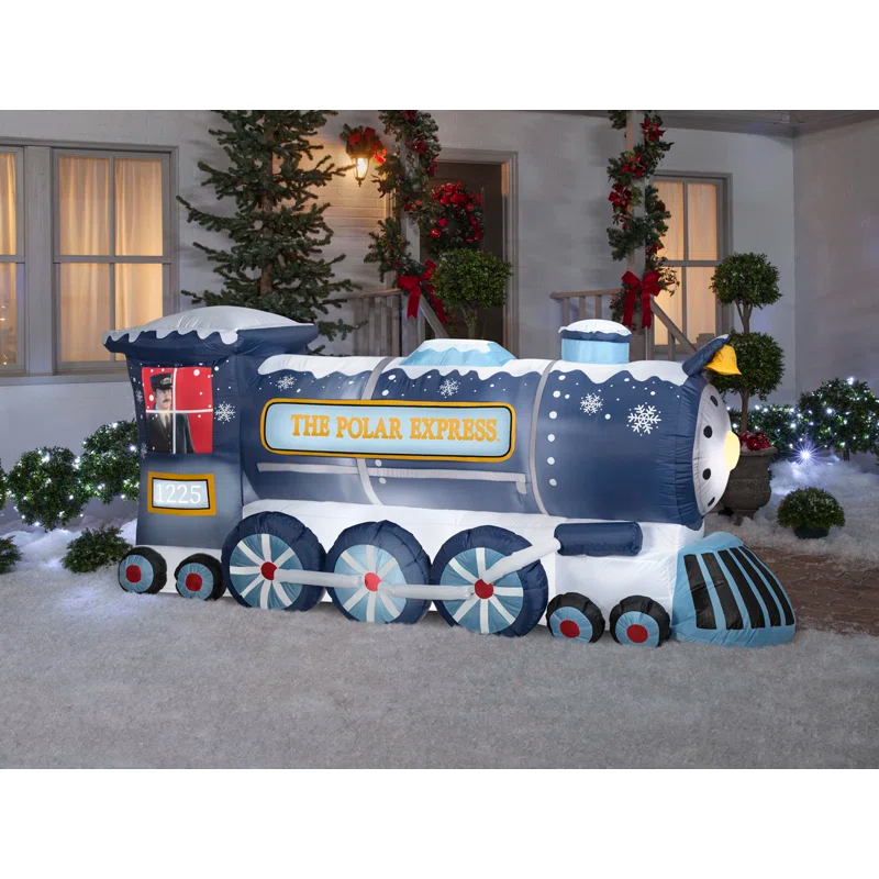 Gemmy Industries Gemmy Industries 9 Foot The Polar Express Light Up Christmas Inflatable Lawn Decoration
