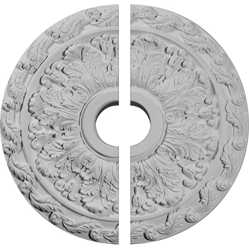 Ekena Millwork CM19SP2 Spring Leaf 19.88" H x 19.88"W x 1.25"D Ceiling Medallion