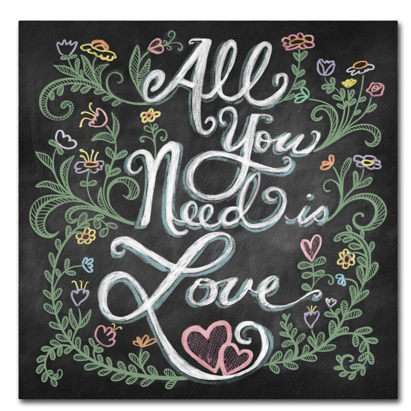 Trademark Fine Art Elizabeth Caldwell " All You Need Is Love " by Elizabeth Caldwell