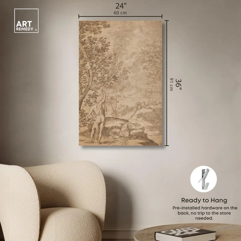 Art Remedy Unveiled in Nature Canvas Vintage Landscape Art by Art Remedy