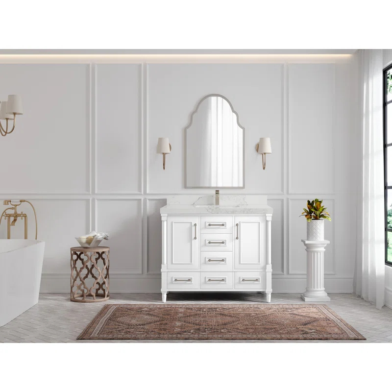 Willow Collections Aberdeen 42'' Single Bathroom Vanity with Quartz Top