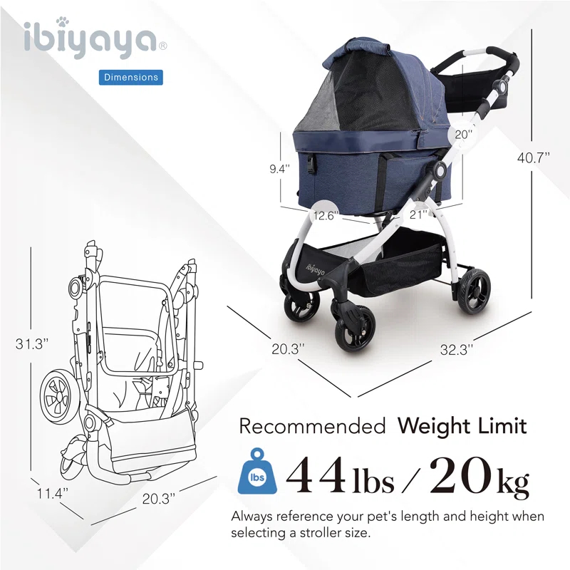 Ibiyaya New CLEO Travel System Pet Stroller