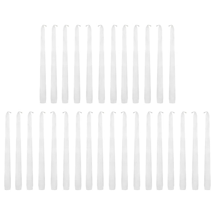A&B Home Unscented Soy Wax Taper Candles - Set of 30 (Set of 30)