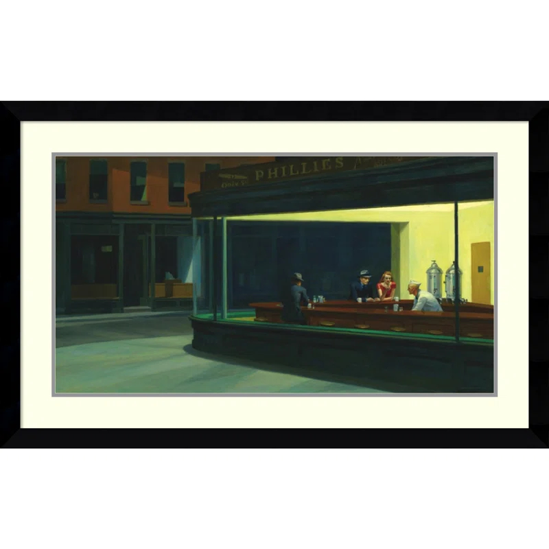 Vault W Artwork " Nighthawks, 1942 " by Edward Hopper
