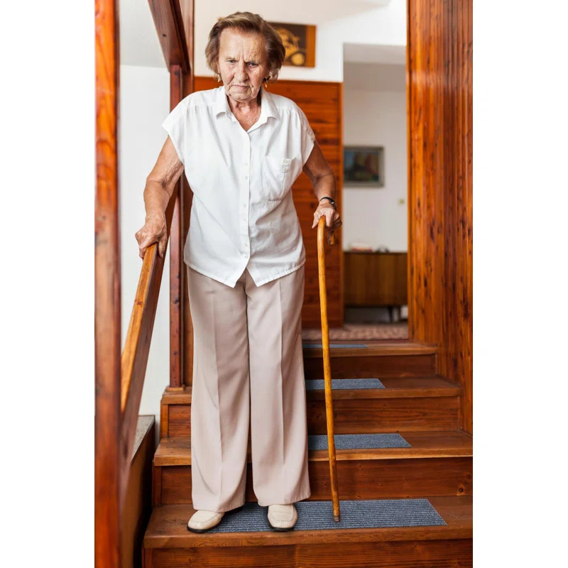 Lifesaver Non-Slip Rubberback Ribbed Design Indoor/Outdoor Stair Treads