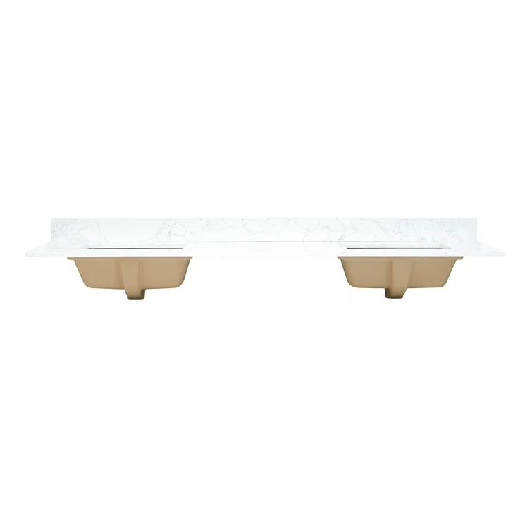 Altair Ceres 73" Engineered Stone Double Bathroom Vanity Top with Sink