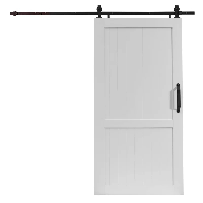 LTL Home Products Millbrooke 84'' Hollow Paneled with Installation Hardware Kit Barn Door