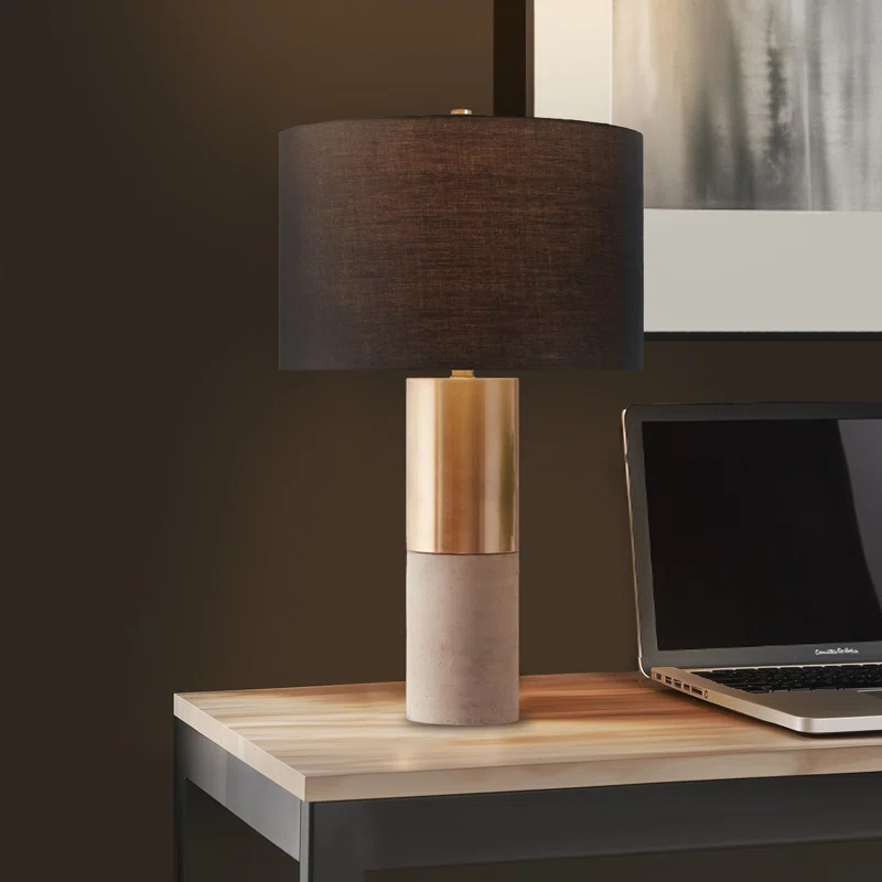 Hampton Hill Fulton Metal and Concrete Table Lamp